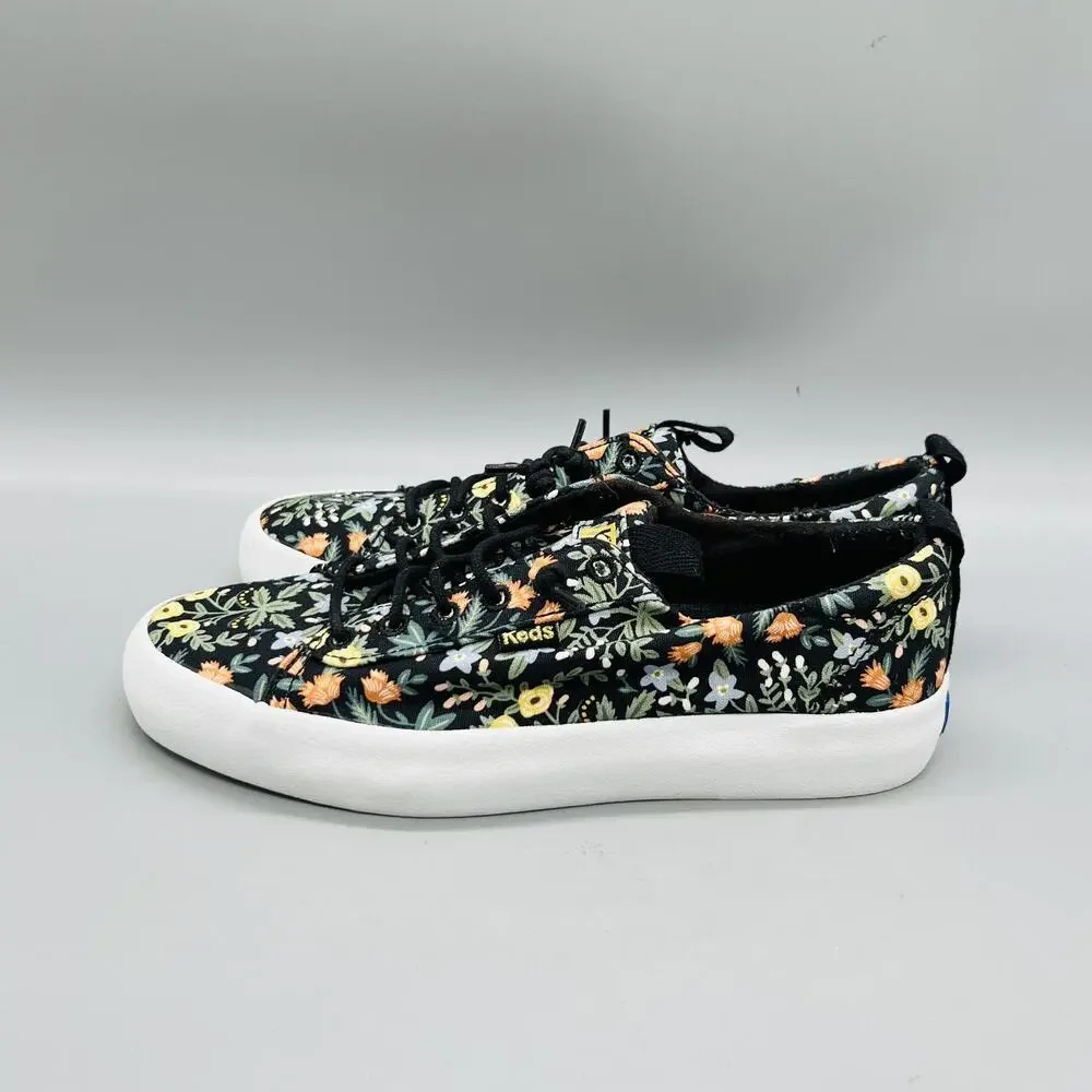 Keds Rifle Paper Co Shoes Womens 5 Multicolor Canvas Floral Platform Sneakers
